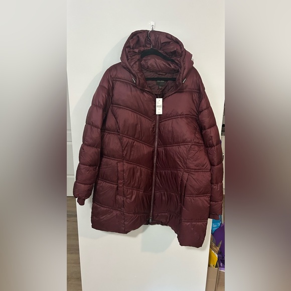 Lane Bryant Purple Mid-Length Puffer Coat NWT 22/24 - Picture 2 of 12
